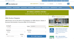 Desktop Screenshot of mba-studium.net